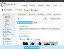 Tablet Screenshot of designerbrands.italianmoda.com